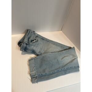 Abercrombie & Fitch Low Rise Skinny Ankle Size 27/4 Lt Blue Distressed